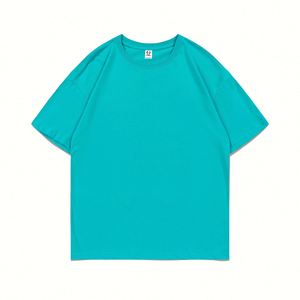 ออกแบบเสื้อยืดผู้ชายตามสั่ง คุณภาพสูง ผ้าฝ้ายเนื้อหนา ทรงโอเวอร์ไซส์ เสื้อยืดเปล่า วิธีการพิมพ์ซิลค์สกรีน - Product Image 3