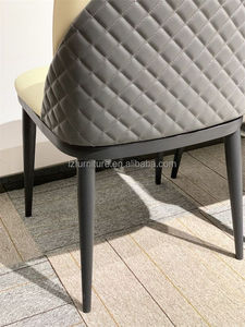 Modern PU Leather Armless Side Chair Set <b>Small</b> Space Dining Chairs for Kitchen Dining Room Living Room Upholstered in Style - Product Image 3