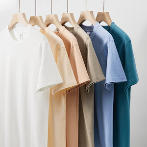 Men Basic T Shirt Short Sleeve Crew Neck Cotton Tee Solid Color Casual Streetwear - Product Image 2