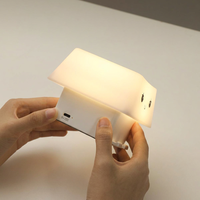 Lampe de bureau LED moderne avec logo personnalisable, mini lampe décorative USB pour la maison, lampe de chevet décorative pour l'étude, lampe d'ambiance LED de table, vente en gros