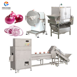 Industrial Onion Process Line Onion Head Tail Cutting, Skin Peeling, Onion <b>Ring</b> Slicing Machine - Product Image 2