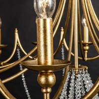 XZ Vintage nórdico sala de estar mesa de comedor candelabro Led techo cristal diseño dorado luces colgantes lámparas luz colgante