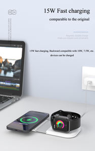 Mini <span class=keywords><strong>chargeur</strong></span> <span class=keywords><strong>sans</strong></span> <span class=keywords><strong>fil</strong></span> pliable 2-en-1 15W pour <span class=keywords><strong>iPhone</strong></span> 17/16/15/14/13/12/<span class=keywords><strong>11</strong></span> Pro Max Plus Watch <span class=keywords><strong>Compatible</strong></span> Models 17 Air 16 Charger - Product Image 5