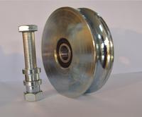 Roues de portail coulissant industrielles en acier robuste, design moderne, support inférieur pour portails coulissants galvanisés pour entrepôts