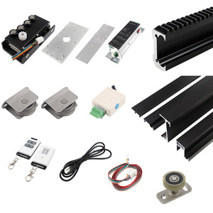 Electric Ghost Door Concealed Track Kit Ac Motor 220V Remote Control Sensor Slide Rail Hardware For Wooden Aluminum Doors - Product Image 1