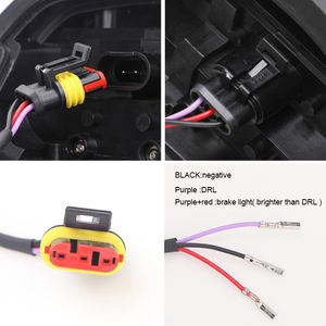 Feu arrière homologué DOT, plaque d'immatriculation, feu de virage jaune, feu arrière LED pour Harley avec EMC intégré - Product Image 6