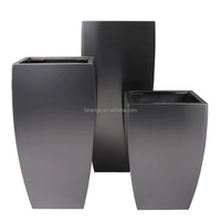 Grand pot à plantes en acier inoxydable moderne pour jardin et décoration intérieure / Pot à plantes d'extérieur haut / Pot à fleurs à talon haut