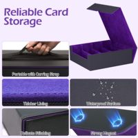 Caja de almacenamiento de Cartas coleccionables de 4 filas 3200 +, soporte organizador de tarjetas con 24 divisores TCG Magic Commander Deck Playing Cards Deck Box