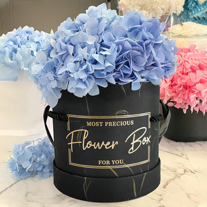 Cajas de Regalo redondas de cartón ecológico, Cajas de Regalo personalizadas con Logo de lujo, para guardar rosas, embalaje de flores a granel - Product Image 4