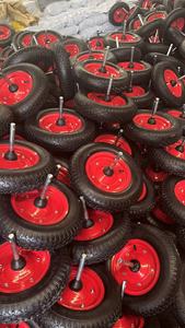 Di alta qualità 4.00-8 4PR 16 pollici ad asse fisso pesante ruote pneumatico pneumatico pneumatici pneumatici ruote carriola ruota 400/8 per Handtruck - Product Image 6