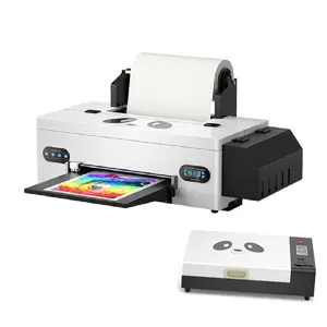 Kleiner digitaler A3 A4 L1800 weißer Toner-Rolle-Transferfilm-Bindungsstoff-DTF-Drucker T-Shirts-Druckmaschine