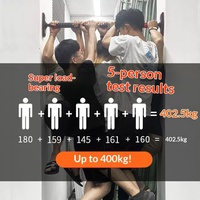 YYJS Nouveau Appareil de traction mural pour usage domestique, barre simple, fixation sans perçage, réglable pour cadre de porte, double barre murale