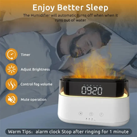 SCENTCARES multi-fonction LED horloge humidificateur d'air ultrasons brume fraîche intelligent électrique feu flamme huile essentielle arôme ménage