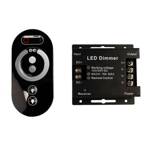 Contrôleur de variateur de lumière LED monocouleur GL-DIM1006 DC12-24V 6A/CH avec coque en aluminium, portée de 20 m, série RF à commande tactile complète - Product Image 4