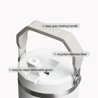 Vendita Diretta dalla Fabbrica: Tumbler Isolato Sottovuoto in Acciaio Inox da 30oz, Doppia Parete, Senza BPA, Antigoccia, con Cannuccia Ribaltabile