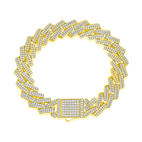 Chaîne Miami Cuban Link en moissanite, sertie de diamants, 2 rangées, 14 mm, VVS, certifiée GRA, hip hop, argent sterling 925, bijoux fins, collier pour homme