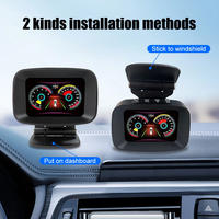 Compteur intelligent multifonction pour voiture, scanner électronique OBD2+GPS, navigation automobile, compteur de vitesse, écran LCD HUD (Head-up Display)