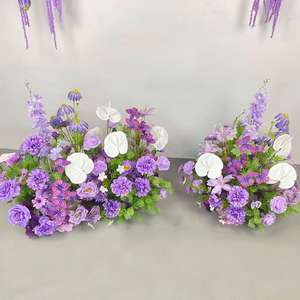 Décoration <span class=keywords><strong>artificielle</strong></span> Tenture murale Arrangement floral KT Board Arrangement de fond de photographie murale - Product Image 5