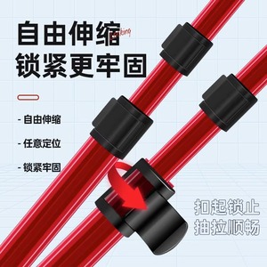 JUQIWANG Portable Folding Fishing Landing Net Aluminum Alloy Telescopic Rod Triangular Net For Big Fish Catching - Product Image 4