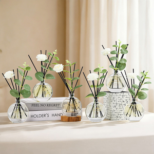 100ml Glass Bottle <strong>Reed</strong> <strong>Diffuser</strong> <strong>Set</strong> Artificial Eucalyptus Flower Rattan Sticks Home Office Aroma Decor <strong>Gift</strong> - Product Image 1