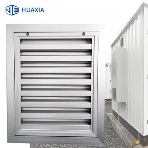 Industrial ventilation of high-voltage louver air vertical open shutters for enclosures electrical box