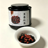 Thé aux herbes naturel de fraise de qualité supérieure, directement de l'usine, 50g, boîte/sachet, saveur fruitée, fait main, qualité supérieure, vente en gros, pour consommation quotidienne