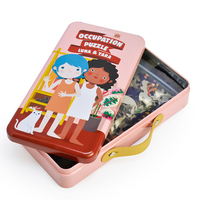 Cartes flash éducatives personnalisées en papier d'art durable, format puzzle sur le thème des métiers, pour cadeaux promotionnels