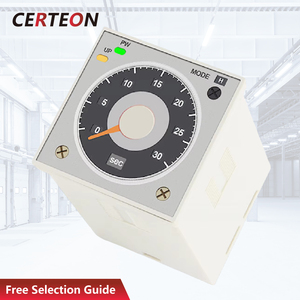 Montaggio Pannello Regolabile Automazione Industriale AC 220V <span class=keywords><strong>DC</strong></span> 24V 1.2s‑300h Relè Temporizzatore Analogico - Product Image 1