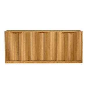 Aparador Estético de 4 Puertas con Diseño Acordonado, Mueble de Almacenamiento, Consola para Entrada, Mesa de Centro, Amplio Mueble para Sala de Estar - Product Image 4