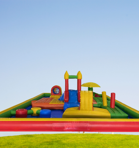 Castillo Inflable Popular Azul, Rojo, Amarillo y Verde para Fiestas, Eventos, Piscina de Pelotas, Parque Acuático, <span class=keywords><strong>Alquiler</strong></span> de Castillo Inflable - Product Image 1
