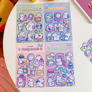 Cute Cartoon bunny animal cartoon stickers doodle stickers e paper cartoon adesivi fai da te 228*152mm - Product Image 3