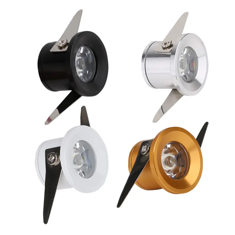 Small Cutout Anti-Glare Spotlight Aluminium 1W 3W Ceiling Recessed MINI LED Spot Light