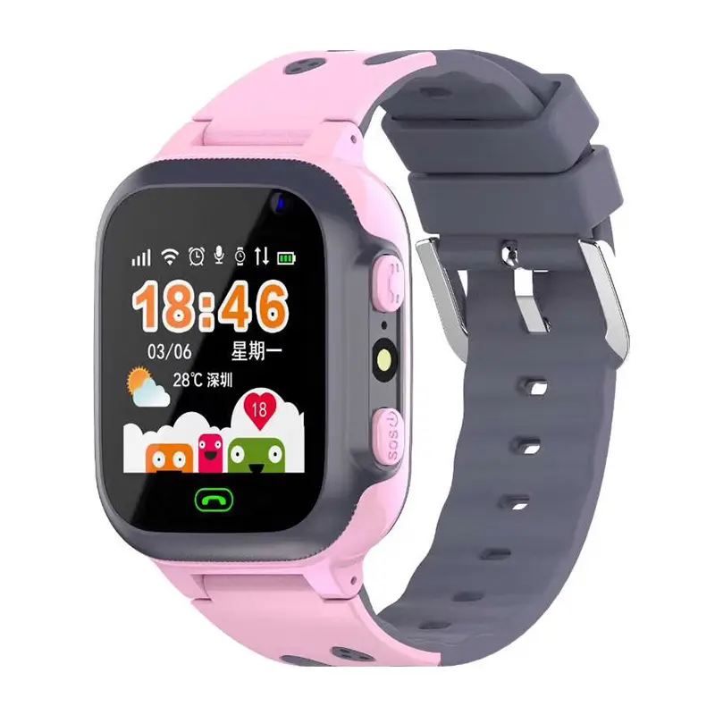 Hot selling children's smart watch with touch screen camera and LBS positioning SOS function watch