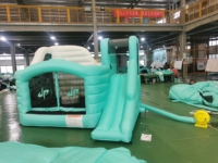 Toboggan aquatique gonflable et château gonflable pour location commerciale, en PVC, haute capacité (>500 kg), installation facile