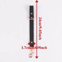 Porte-clés WJ vintage en cuir PU avec anneaux métalliques, accessoire de cosplay médiéval et de la Renaissance pour costumes et Halloween