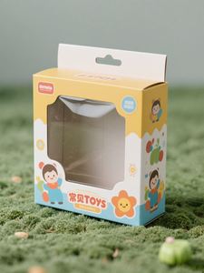 Customized Cute Eco-friendly Self Erecting Rectangle Toy <b>Paper</b> <b>Box</b> with Window for Custom Design and Shape - Product Image 1