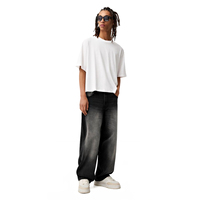 Fournisseur avec plus de 10 ans d'expérience, vente en gros de jeans baggy classiques personnalisés avec logo pour hommes