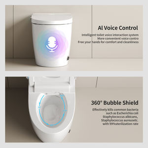 WC intelligent sans contact, ensemble de toilettes modernes en céramique avec chasse automatique et nettoyage automatique pour salle de bain - Product Image 3
