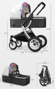 Cochecito de Bebé 3 en 1 de Alta Calidad, Cochecito de Lujo con Vista Panorámica, Cochecito de Bebé para Viajes - Product Image 5