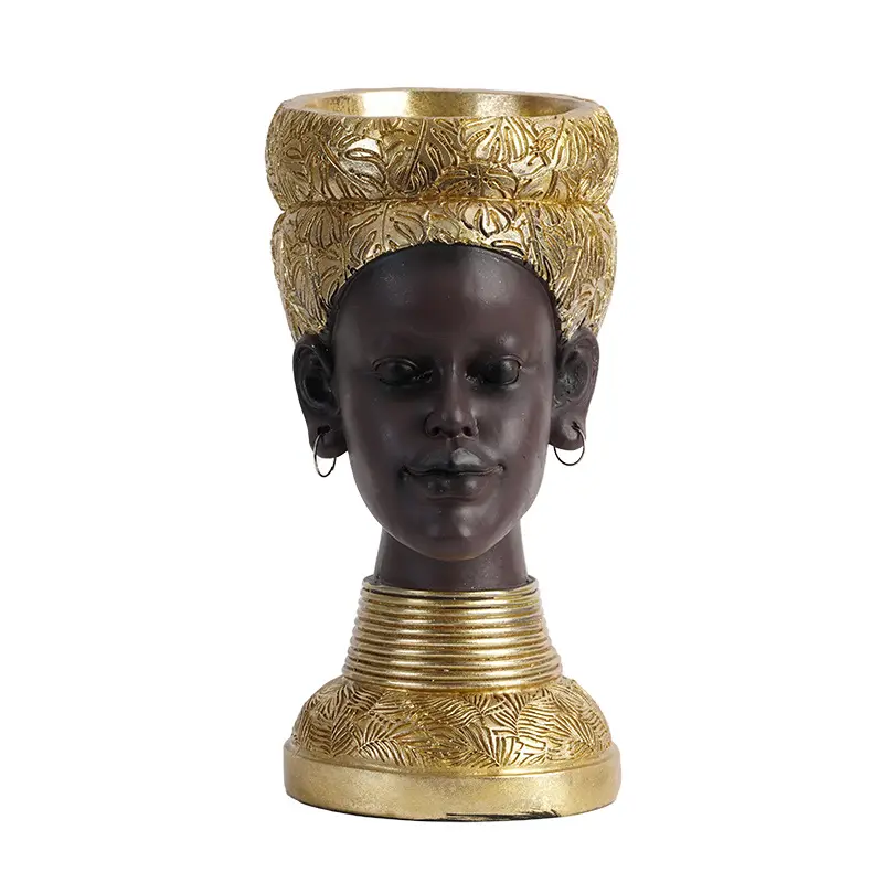 New Style Resin African Art Sculpture Personalized Ornament Necklace Earring Stand Ring Box Display Stand Ready in Stock