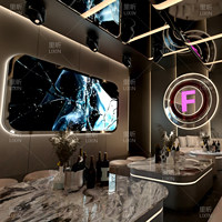 Kaca Cermin Infinity Kustom untuk Dekorasi Dinding Klub Malam, KTV, Bar, Lounge, Dekorasi Klub Modern, Hiasan Dinding Gantung
