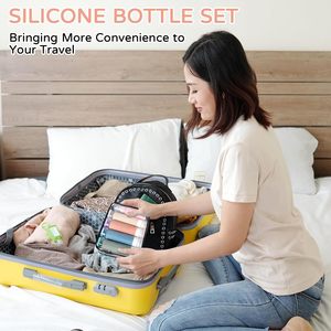 Ensemble de voyage JAMATA, 16 pièces, bouteilles en silicone de 100 ml, rechargeables, sans BPA, shampooing, lotion, gel douche, <span class=keywords><strong>kit</strong></span> de liquides pour <span class=keywords><strong>avion</strong></span>, voyage - Product Image 6
