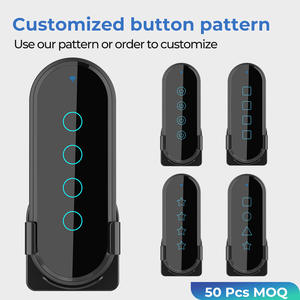 Interruptor Remoto Táctil Inalámbrico Rf433 de 4 Vías, Módulo de Control Inteligente para el Hogar con Función de Encendido/Apagado por Wifi, Alimentado por Batería - Product Image 3