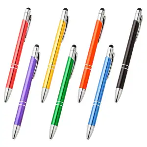 Hersteller Heißer Verkauf touchscreen stift Kreative Design Gute Qualität Werbe metall Stylus Stift Individuelles Logo Stift Mit Telefon