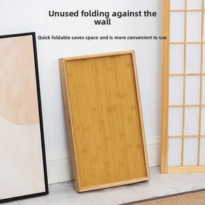 도매 휴대용 다기능 대나무 침대 트레이 테이블 현대 접는 다리 일회용 아침 식사 서빙 음식 음료 - Product Image 5