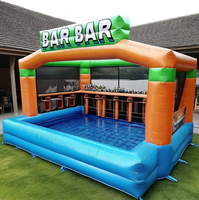 Bar de piscine gonflable de loisirs et de divertissement en plein air de haute qualité avec tente