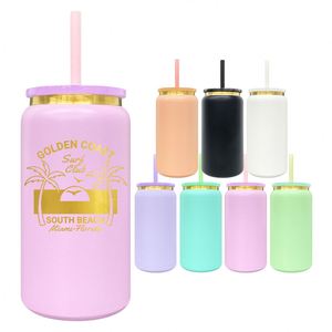 Gold Plated Underneath Powder Coated Stainless Steel Double Walled 16oz Soda <b>Beer</b> Can Cups for Laser Engrave - Product Image 3