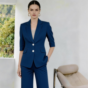 Costume professionnel pour fonctionnaires civils, entretien senior, formel, manches longues, boutons, uni, printemps-automne, pantalon de costume - Product Image 2