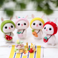 Belle poupée artisanat bricolage laine feutre fait à la main matériel sac Animal laine aiguille feutrage Kit pour enfants enfants drôle cadeau