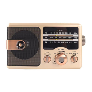 Radio rétro rechargeable multibandes FM AM SW avec contrôle des basses, lecteur MP3 USB TF pour usage domestique - Product Image 2